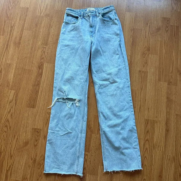 Abercrombie High Rise 90s Relaxed Jean Curve Love Size 27 Long - Image 2
