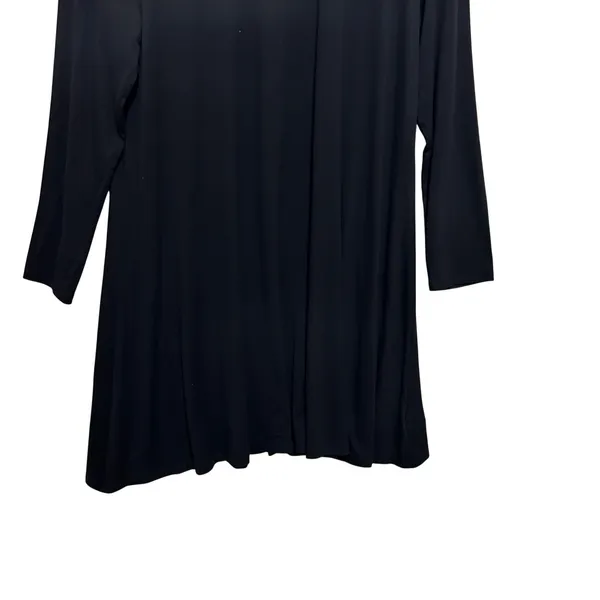Old Navy Petite L Black Swing Dress‎ Soft Knit Long Sleeve Casual Minimalist - Image 4