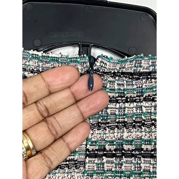 Ann Taylor Factory Women's Peplum Top Multicolor Tweed Knit Short Sleeve - Med - Image 5