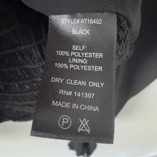 ASTR the Label Ruched Smocked Back Long Sleeve Top Ruffle Solid Black Classy S - Image 10
