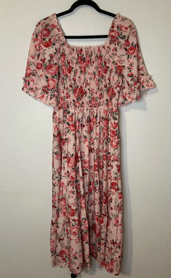 Pink floral dress - Image 2