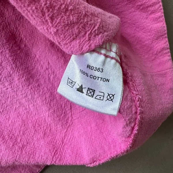 Boutique Pink Cotton Flutter Sleeve Babydoll Dress - Image 7