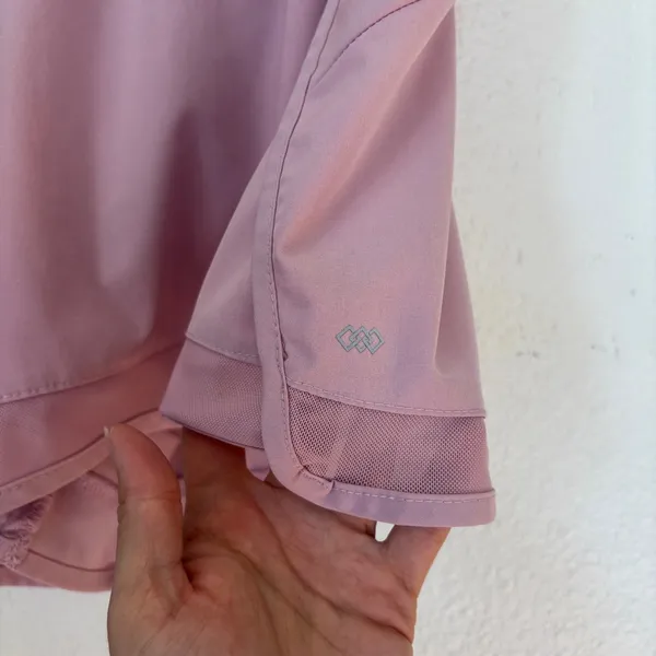 Solid Pastel Pink Athletic Shorts - Image 3