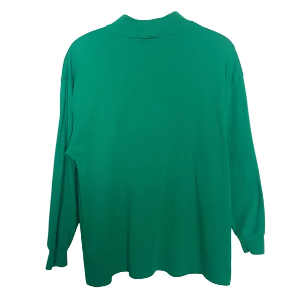 Karen Scott Vintage 90s Christmas Sweatshirt Gingerbread Man House Green Women Size XL Retro - Image 2