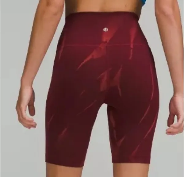 Lululemon Wunder Train HR Short 8" Fade Sun Bleached Wash Red Merlot - Image 2