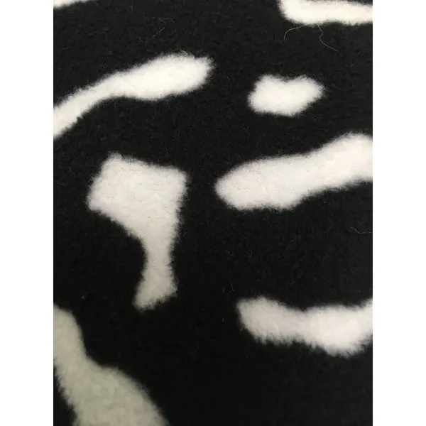 Nick & Nora Adult Unisex Zebra Print Footed Onsies Pajamas Size M Black White - Image 7