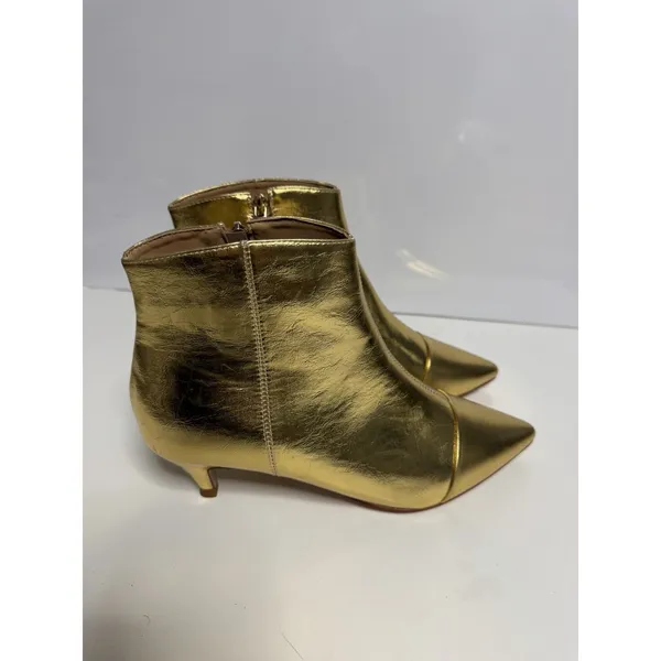 Dusty Gold Leather With Fur Inside Women's US Size 9 New - Image 4
