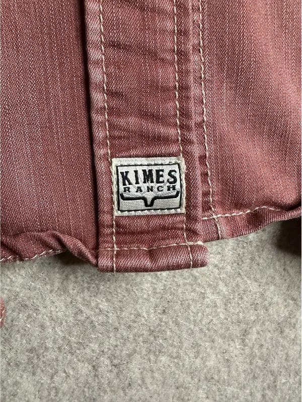 KIMES RANCH Pearl Snap Pink Tencel Western Long Sleeve Shirt Women’s Small - Image 3