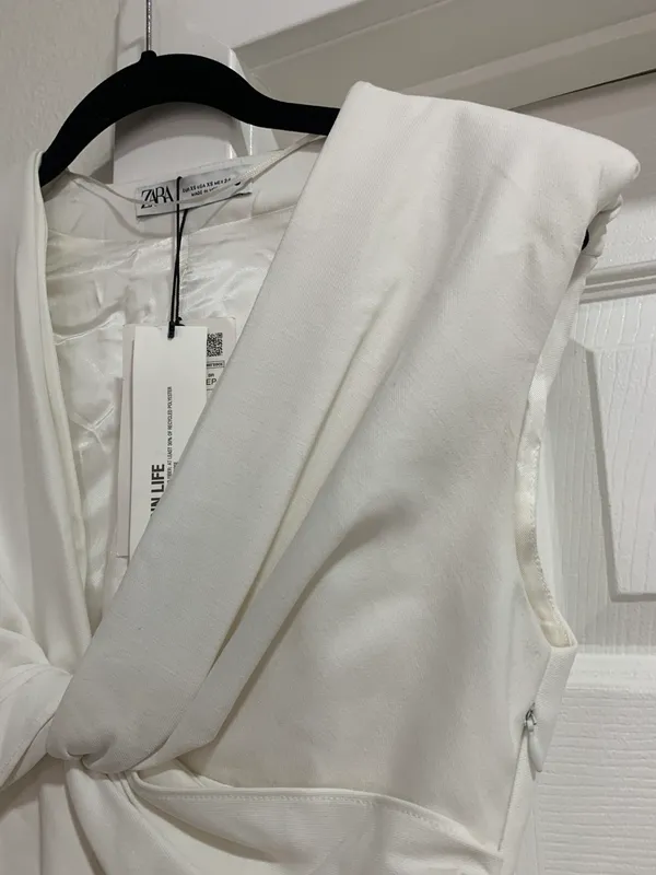 Zara Nwt White Mini Dress Sz Xs - Image 6
