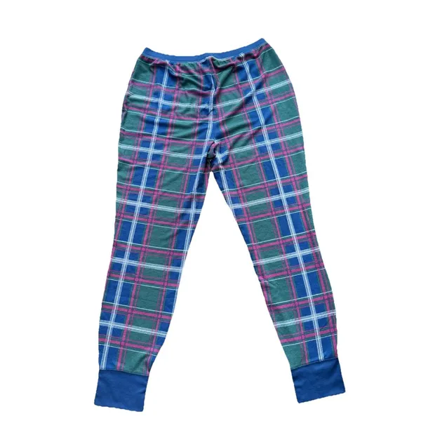 Sonoma Goods Pajama Set XXL Top Pants Green Plaid Thermal Check 2-pc Women's - Image 6