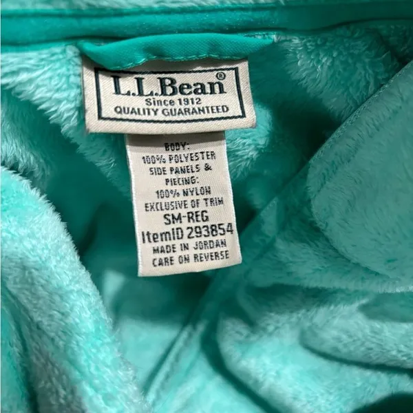 L.L.‎ Bean Light Green Full Zip Up Fleece Jacket Women's Small - Image 8