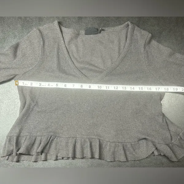 Urban Outfitters Out From Under Size S Grey Anya Cozy Babydoll Top - Image 3
