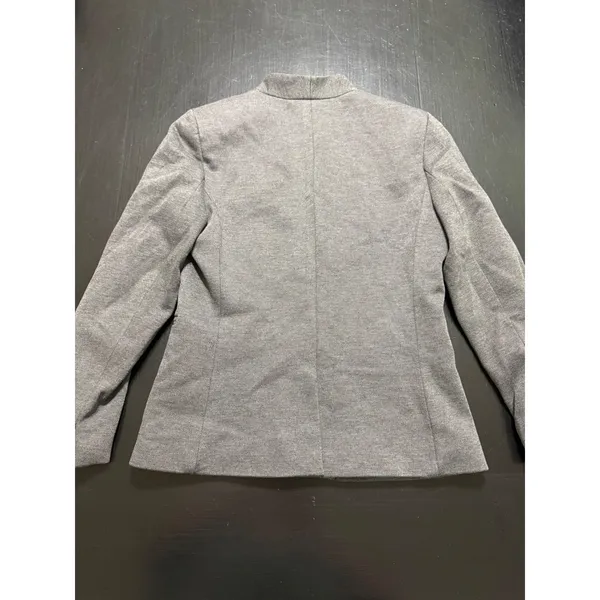 J.Crew 365 Womens Grey Ponte Open Front‎ Collarless Blazer Jacket Size 4 - Image 5