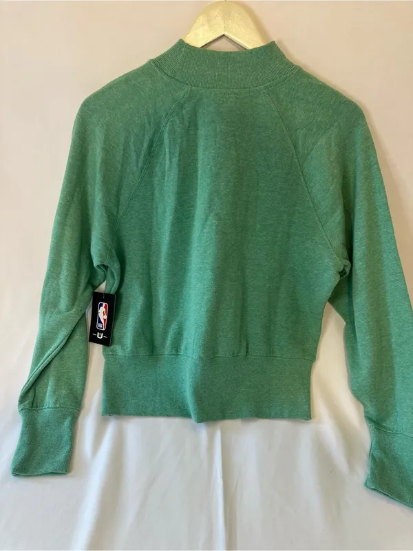 NBA Boston Celtics Green Mock-Neck Sweatshirt for Women - Image 2