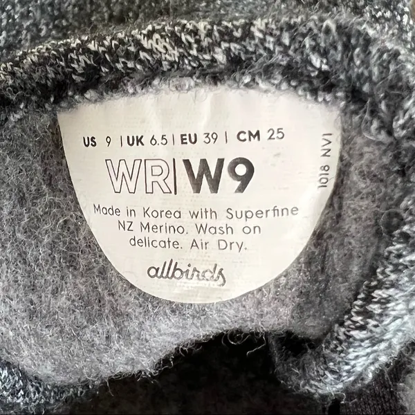 allbirds Wool Runners Natural Grey Women's Size 9 Shoe #275 - Image 7