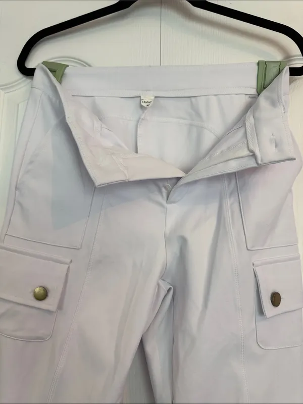 HALARA White Wide Leg Cargo Pants - Medium Regular - Image 2