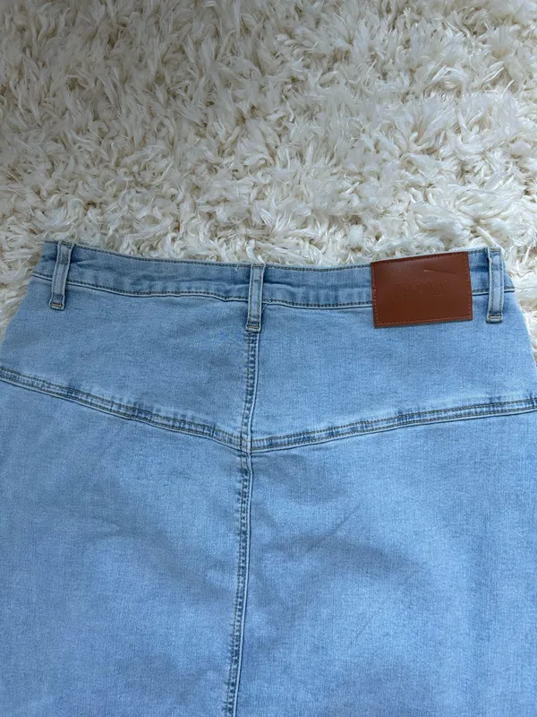 Princess Polly Denim Maxi Skirt Light Wash - Image 10