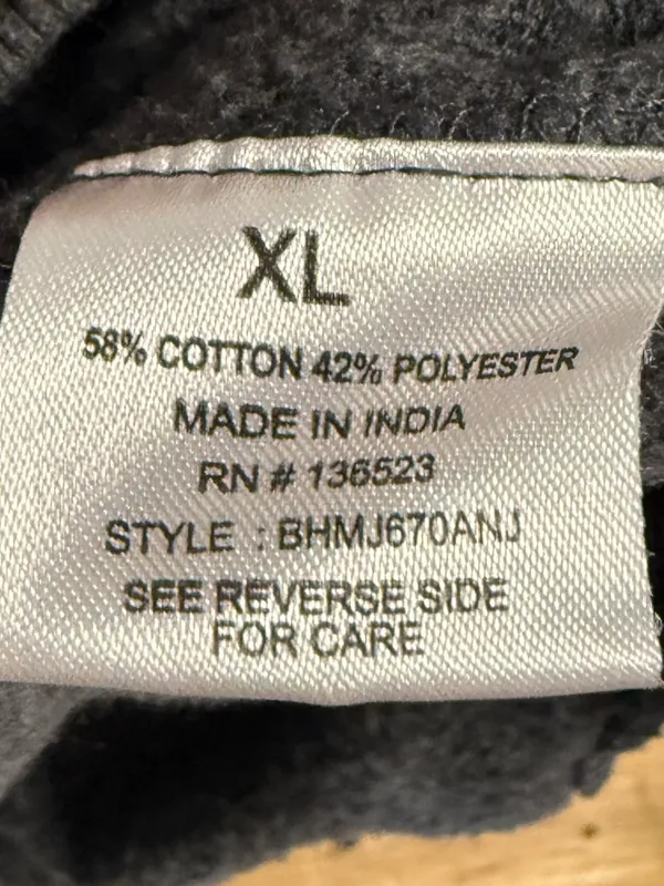 Brooklyn Cloth Boxy Originals Heavyweight Reverse Seam Hoodie Sweatshirt Grey XL - Image 6