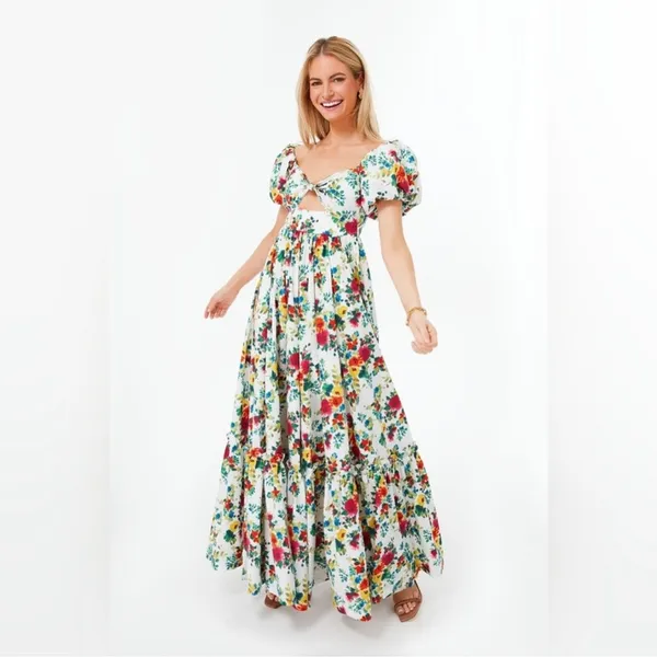 Cara Cara Payton Off-Shoulder Cutout Poplin Maxi Dress - Image 2