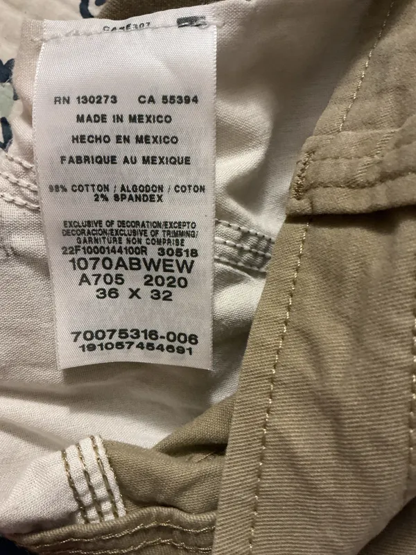 Wrangler Men's Relaxed Fit Cargo Pants Khaki Tan Size 36x32 Cotton Stretch Utility - Image 3