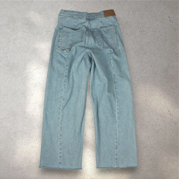 Madewell Emmett Wide-Leg Jeans Women's 25 Blue Light Wash Ankle Crop Normcore - Image 2