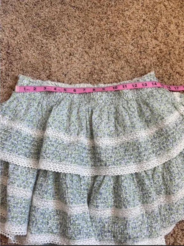 Aerie Floral Tiered Ruffle Mini Skirt - Image 8