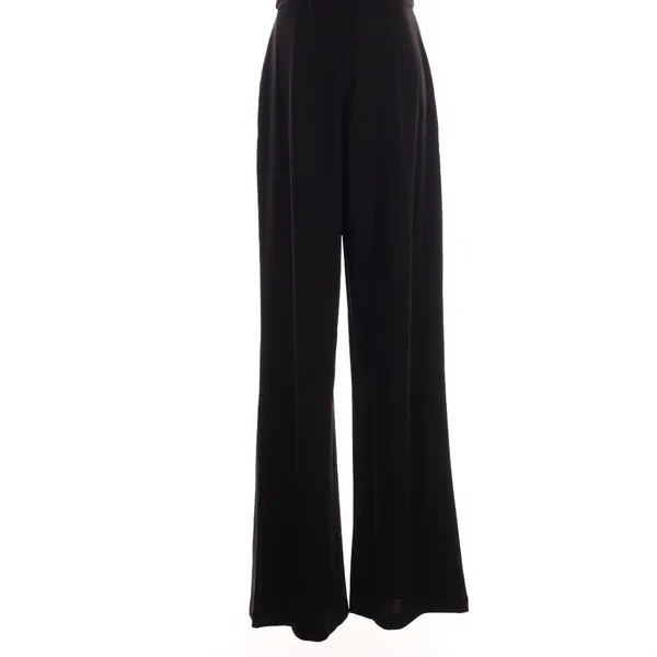 The Noli Shop Black Jumpsuit Feather Trim Strapless Small Glam Party Chic - Image 7