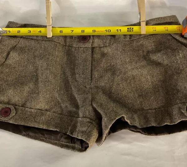 Vintage Women’s Brown Tweed Lined Shorts Spring No Size/Care Tag - Image 8
