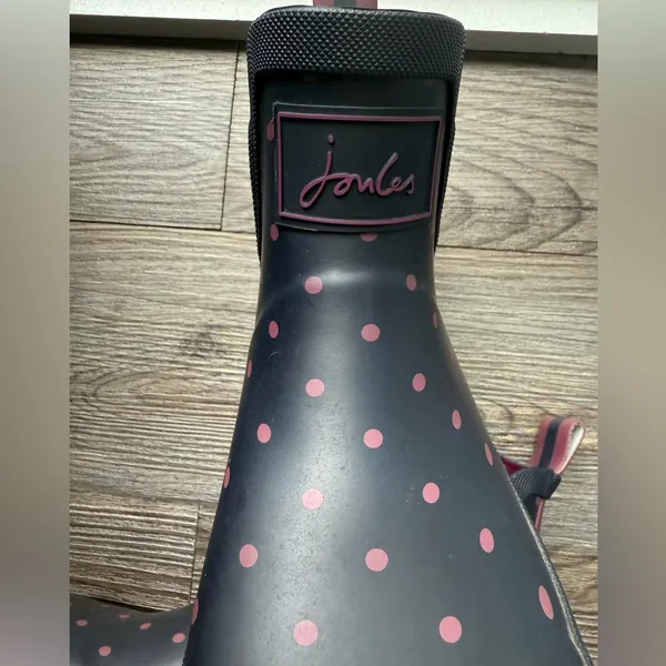 Joules Wellibob‎ Polka Dot Rain Boots woman's size 6 - Image 6