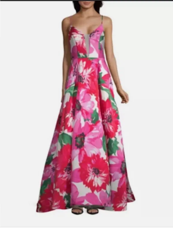 B. Smart Floral Prom Dress - Spaghetti Straps quinceañera with crinoline - Image 13