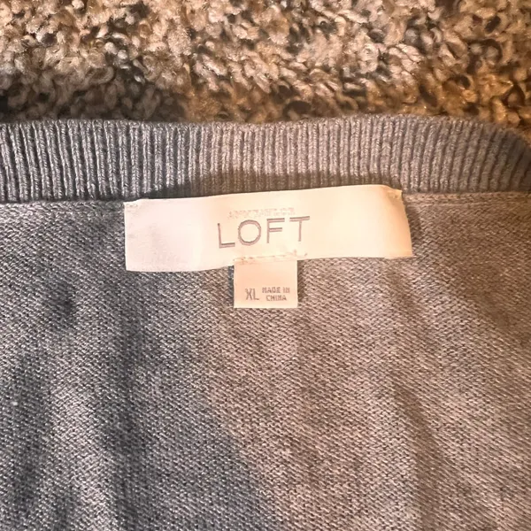 LOFT Women's XL Beige Knit Sweater Pullover Long Sleeve Relaxed‎ Fit Casual Top - Image 2