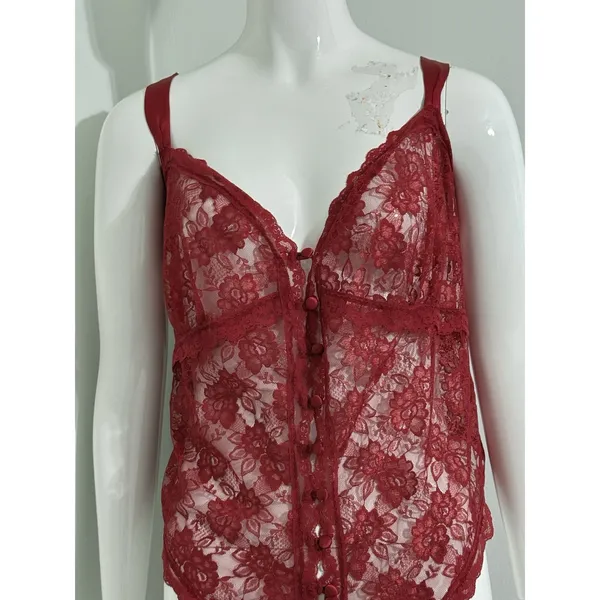 VTG Honor Intimates Women’s Size XXL Floral Lace Teddy Lingerie Nightie Bodysuit - Image 2