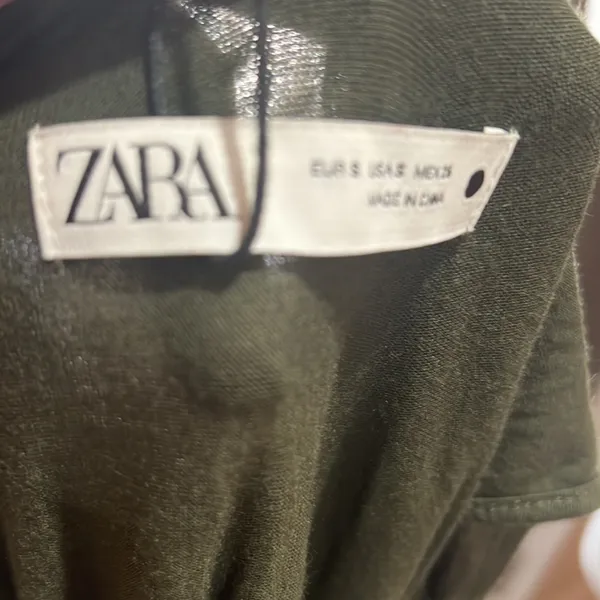 Zara green midi short sleeve dress - Image 7