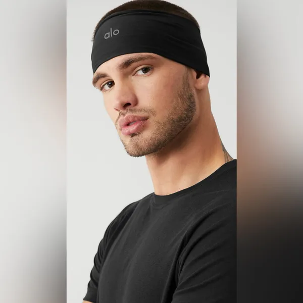 Alo Yoga NWT Performance Conquer Black Headband - Image 2