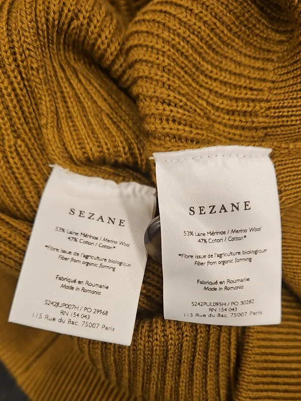💕SEZANE💕 Ribbed Knit Set: Sami Jumper (Medium) + Naelle Skirt (Large) Green - Image 16