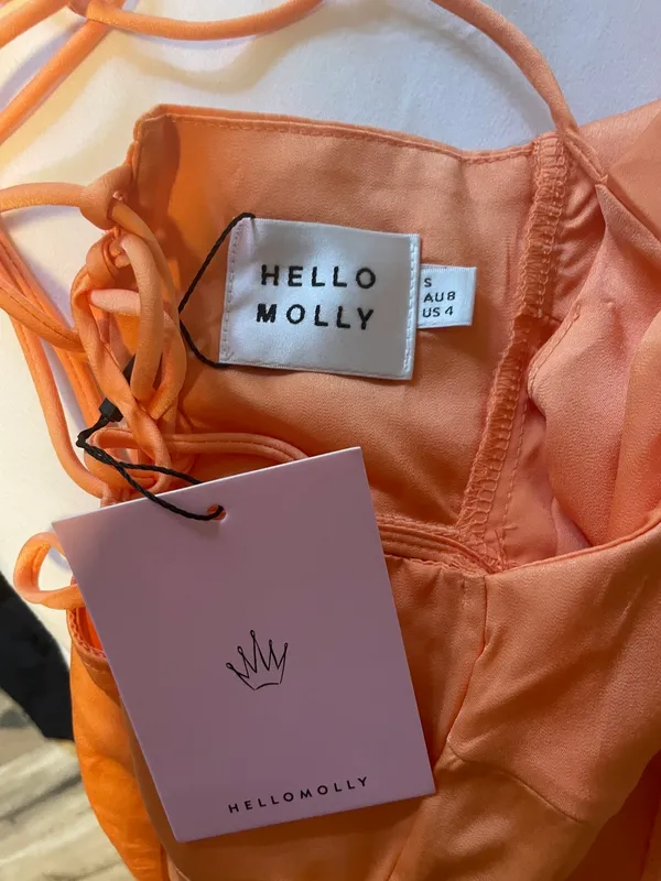 Hello Molly Golden Thoughts Maxi Dress Orange - Image 3