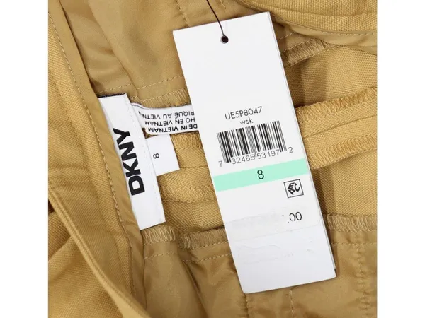 NWT DKNY High-Rise Side Pocket Sueded Canvas Pants UE5P8047 Whiskey Brown 8 - Image 9