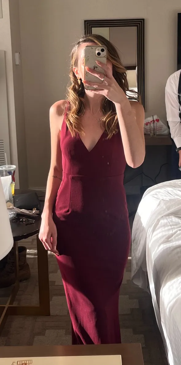 Lulus Maroon Maxi Dress - Image 3