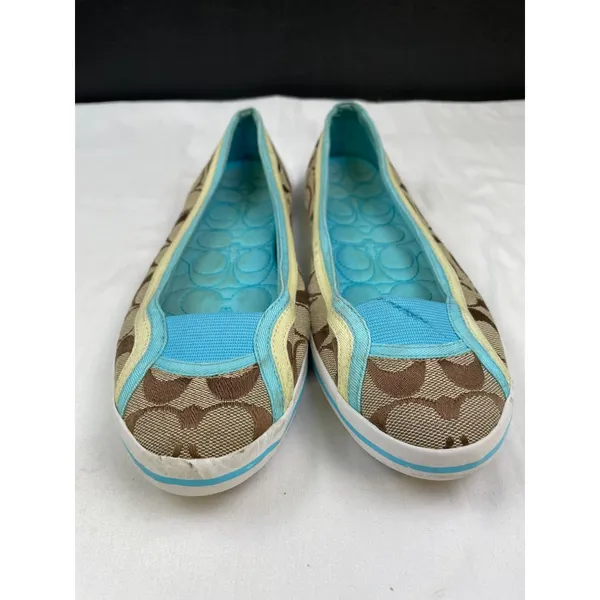 Coach A2165 Women's Blue/Signature Canvas Slip on /Shoes Size 8.5 SKU 4392 - Image 2