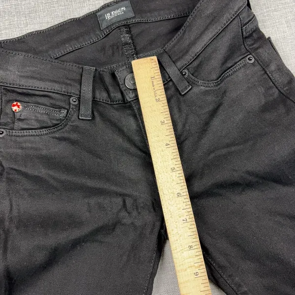 Hudson Jeans Womens 23 Black Low Rise Skinny Stretch Denim 5-Pocket Made USA - Image 7
