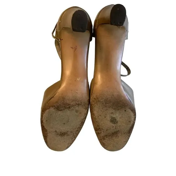 Salvatore Ferragamo vintage strappy heels tan women's size 7.5 - Image 6