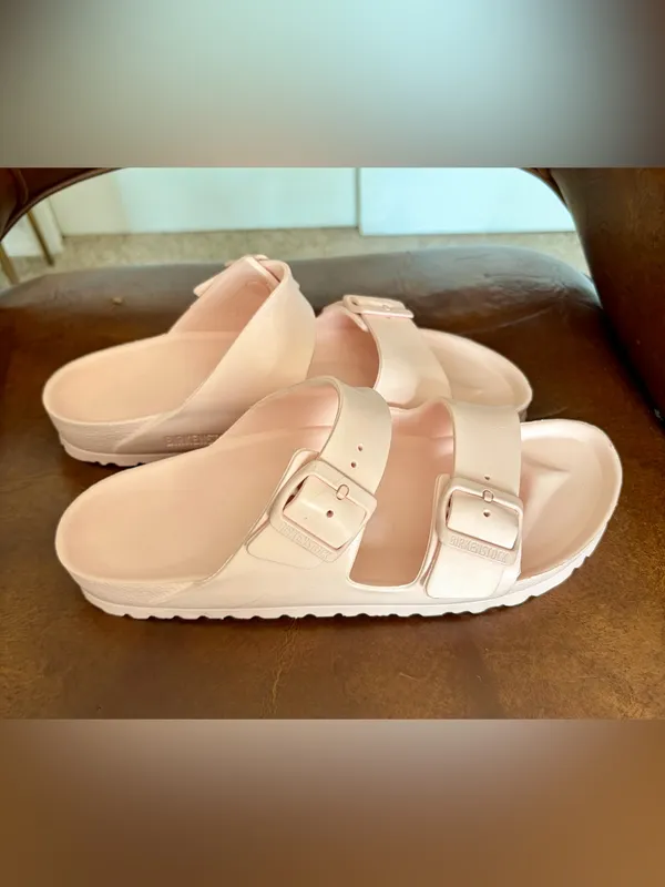 Birkenstock Women's EVA Arizona Sandals Rose light Pink Size 41 US 10 Waterproof - Image 3