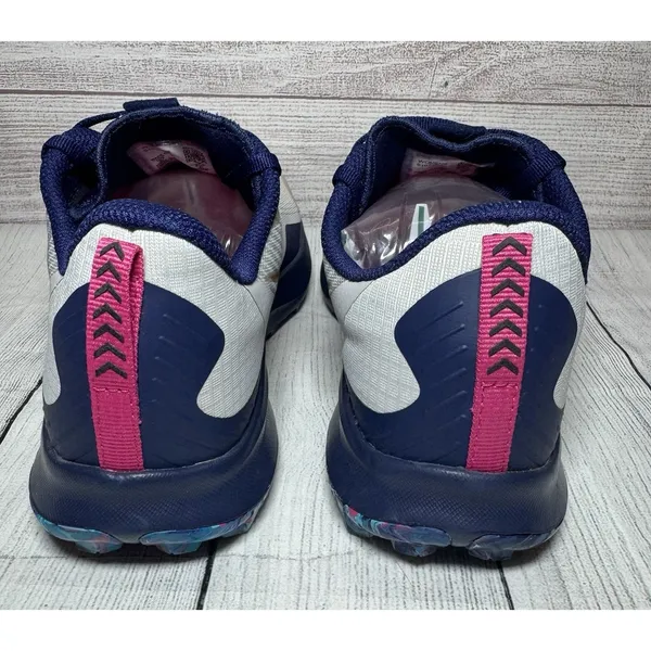 Saucony Peregrine 12 Blue Gold Pink Trail Running Sneakers Womens Sz 9.5 - Image 4