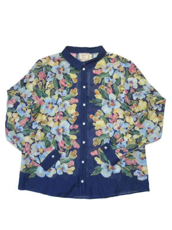Sézane x Aimie Pierro NWT Shirt in Poetry Blue Floral Button Down Shirt 40 / 8 - Image 7