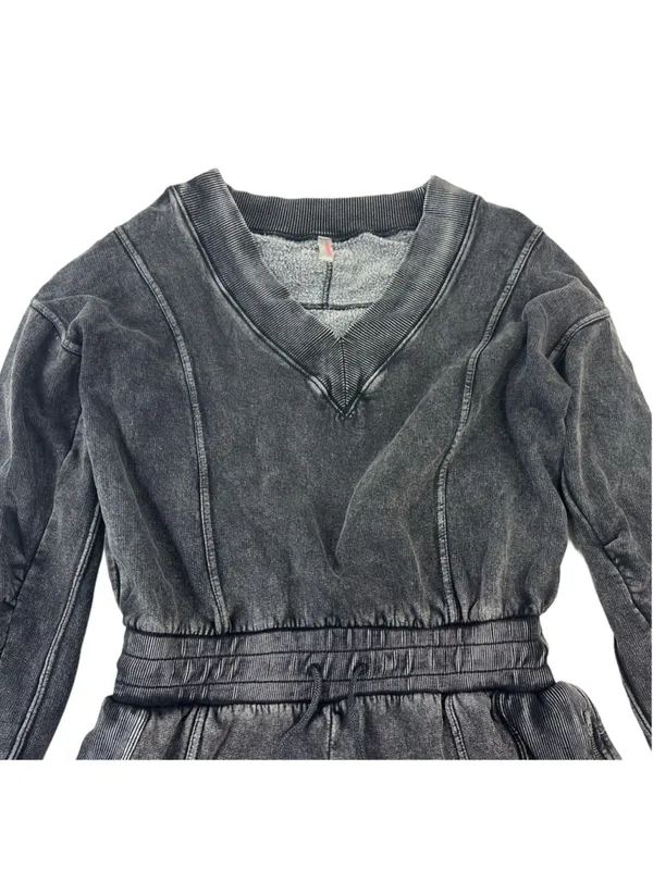Free People Movement Grey Intercept Romper Lounge Comfort Size M (oversized) - Image 8