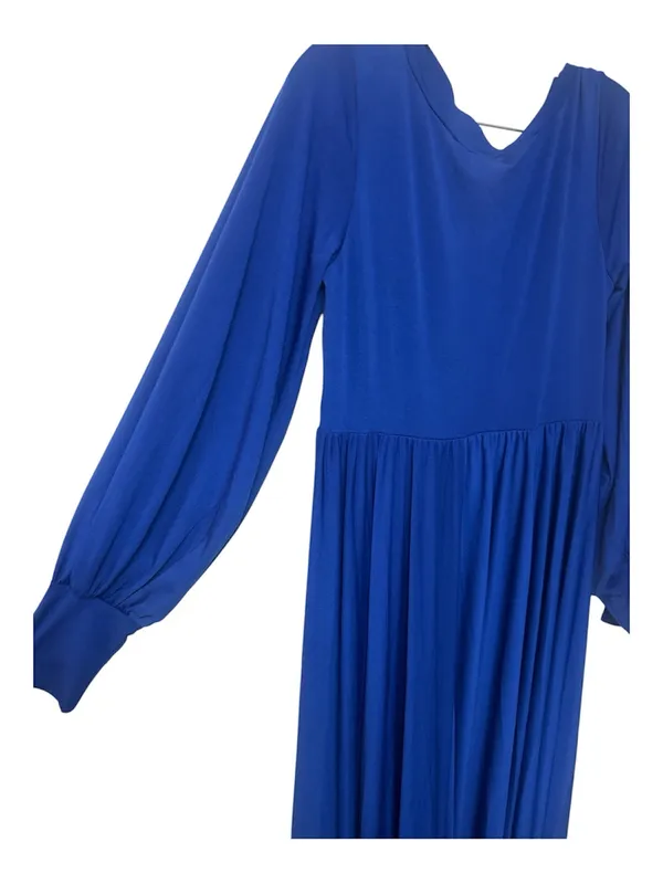 Maternity Photo Shoot Dress Sz Medium Blue - Image 4