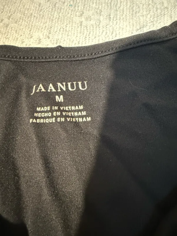 Jaanuu Black V-Neck Long Sleeve Medical Top - Image 6