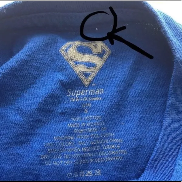 DC Comics Superman T Shirt Large Logo Graphic Tee - Image 4