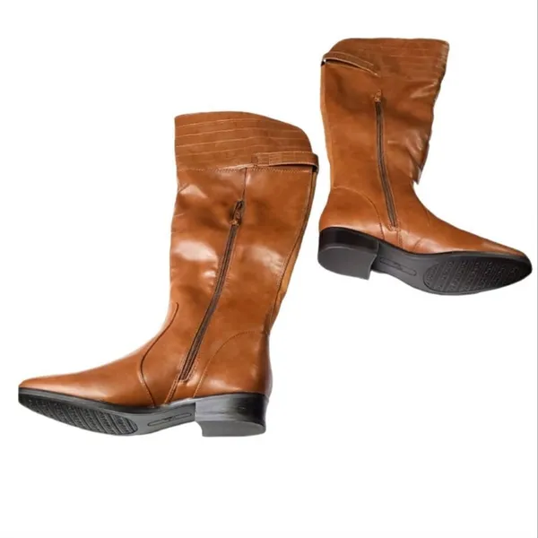 ND Knee High‎ Brown Zip Up Boots Size 6.5 New - Image 3