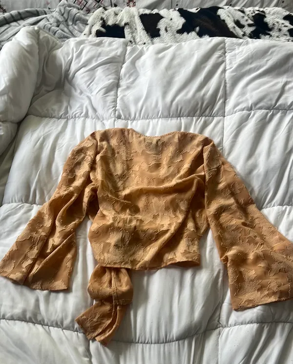 Japna Orange sheer tie top - Image 3
